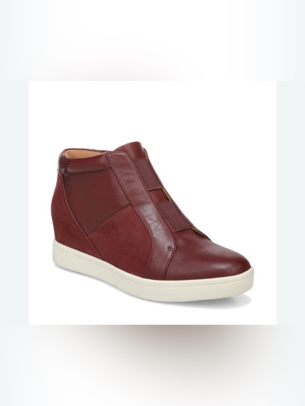 Vionic Burgundy Wedge Ankle Sneakers